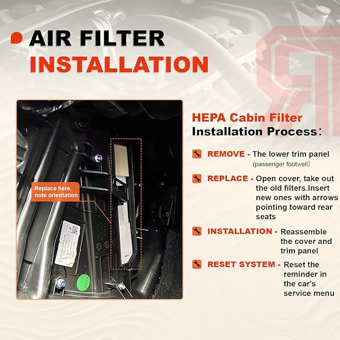 2-Pack Upgrade HEPA Cabin Air Filter Kit Activated Carbon Replacement with 2016-2026 Model 3 & 2020-2026 Model Y with Accessories(Standard/Premium/Performance)