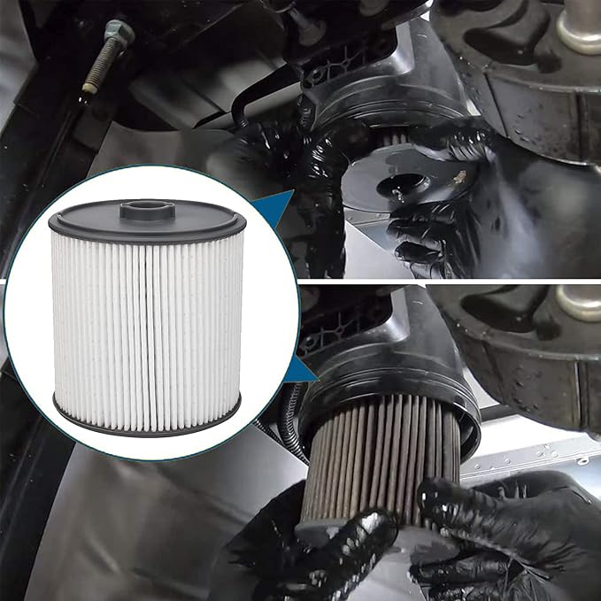 2 PCS AULDAY Fuel Filter Fits for Ram 2500 3500 4500 5500 6.7L 2019 2020 2021 2022 Diesel Engine For Ram 1500 2020 3.0L V6 Eco Diesel Frame Chassis Mounted OE# 68436631AA PF46152