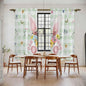 Easter Window Curtains 72 Inch Long 2 Panel Set, Rod Pocket Long Curtains & Drapes, Spring Bunny Ears Feet Flowers Green Plaid Light Filtering Window Treatment for Bedroom Living Room 52"W x 72"L