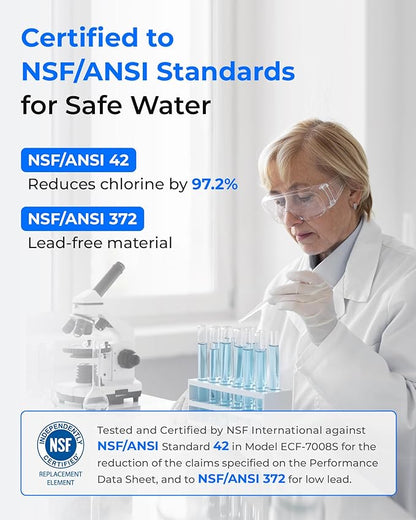 Waterdrop NSF Certified Water Filter, Replacement for All PUR®, PUR®PLUS Faucet Filtration Systems, Pur® RF-9999® Faucet Water Filter (2 Count), Model No.: WD-C08A