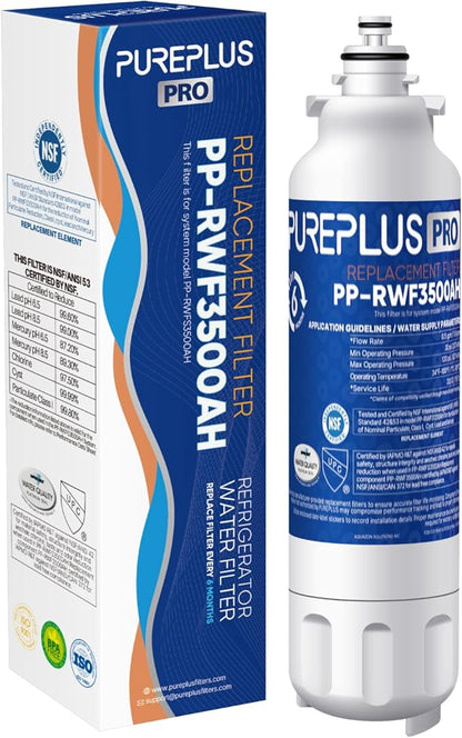 PUREPLUS LT800P NSF/ANSI 53&42 Certified Replacement for LG ADQ73613401, Kenmore 469490, 9490, ADQ73613402, ADQ736134, LSXS26326S LMXC23746S, LT120F, Refrigerator Water and Air Filter Combo, 1Pack