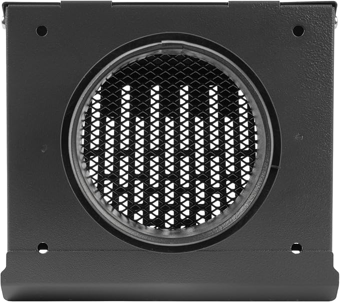 Vent Systems 4" Inch Exhaust Vent Cover with Rubber Gasket - Graphite Black Galvanized Steel - Robust Weatherproof Outdoor Air Exhaust Box - Duct or Surface Mounting - Rain and Snow Protection
