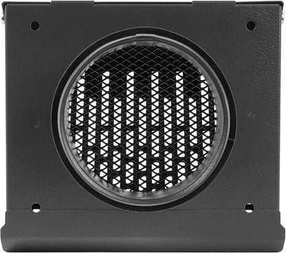 Vent Systems 4" Inch Exhaust Vent Cover with Rubber Gasket - Graphite Black Galvanized Steel - Robust Weatherproof Outdoor Air Exhaust Box - Duct or Surface Mounting - Rain and Snow Protection
