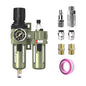 NPT 3/8" Air Regulator with Gauge,Air Compressor Water Separator with Accessories,Pneumatic Compressed Air Filter Pressure Oil Trap(AC3010-03)