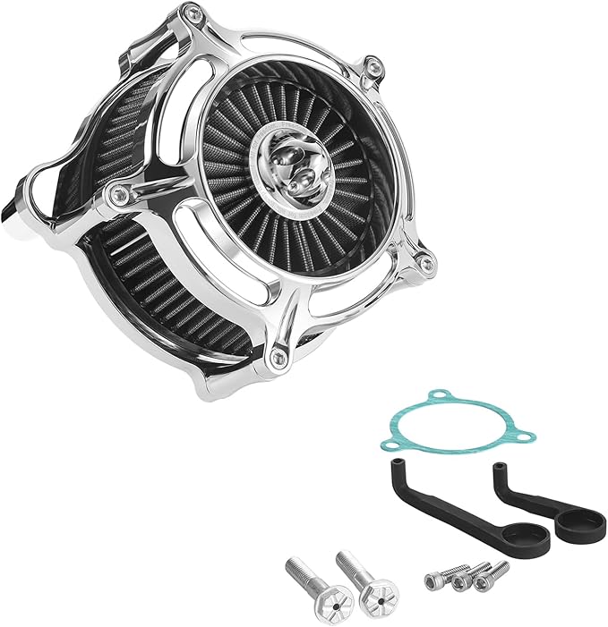 Air Filter Cleaner for Harley Davidson Softail Touring Street Road King Glide Trike for Harley Davidson Air Intake Filters Milwaukee-Eight M8 Engine 114 117 2017-2023 Grey
