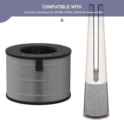 U9CV2B HEPA Filter Replacement Compatible with LG PuriCare AeroTower Fan U9CV2B / U9CS1C / U9CV1C Air Cleaner Purifier, 3-in-1 True HEPA Filter Replacement,1 Pack