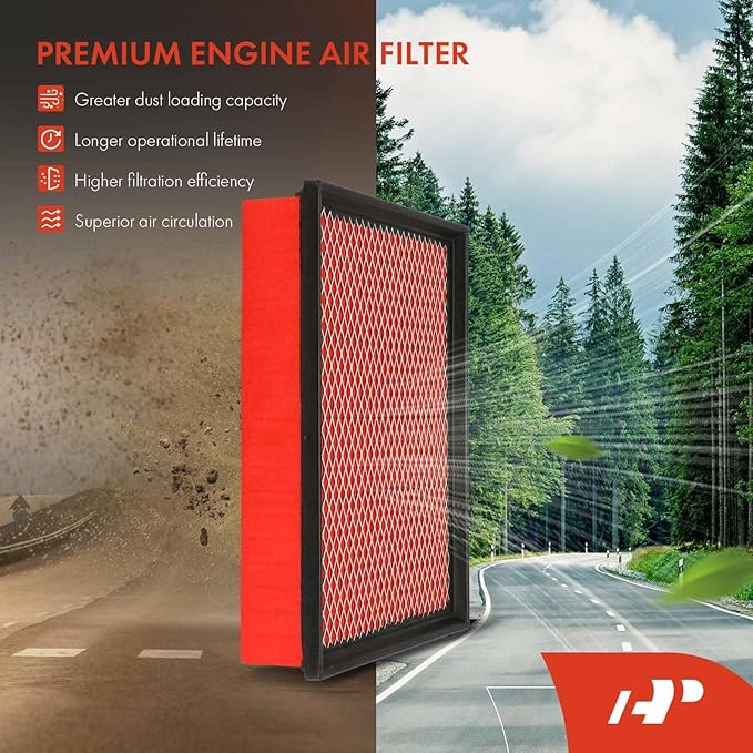 A-Premium Pre-oiled Engine Air Filter Compatible with Chevy, GMC & Cadillac Models - Silverado, Suburban, Tahoe, Cheyenne, Sierra, Yukon, Escalade, Avalanche, C3500HD