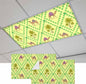 2 Pack Fluorescent Light Cover, Desert Sand Camels Light Covers for Ceiling Lights, Palm Trees Tropical Plants Polka Dot Yellow Magnetic Lights Filters Ceiling Shade for Classroom/Office - 4 x 2 Feet