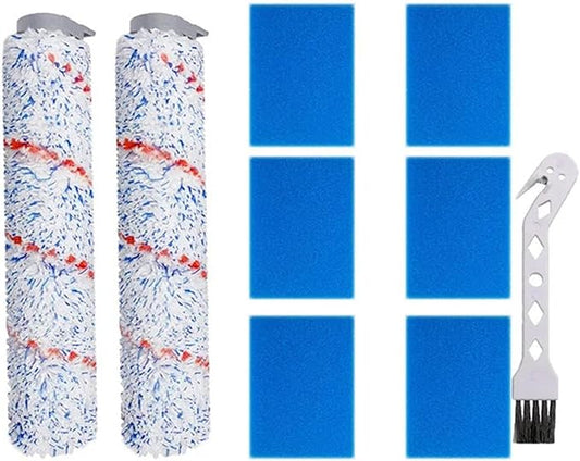 Hand-held Floor Scrubbers Roller Brush Hepa Filter Sponge Parts。Compatible for Tineco IFloor S/IFloor / HF10E-01 。Wet Dry Vacuum Cleaner Replacement Spare (Color : Set F)
