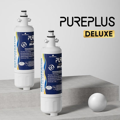 PUREPLUS 469690 NSF 401 & 473 & 53 & 42 Certified Replacement for LG LT700P Kenmore Elite 9690, ADQ36006102, ADQ36006101, LFXS30766S, LFX28968ST, LT120F Refrigerator Water and Air Filter Combo, 3Pack