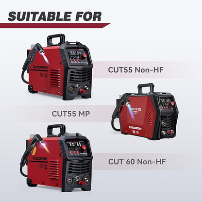 ARCCAPTAIN 23Pcs IPT60 Plasma Cutter Torch Consumables, .045" Plasma Cutter Accessories for ARCCAPTAIN CUT55 NON-HF, CUT55 MP and CUT60 Non-HF, Work with 50-60A Current