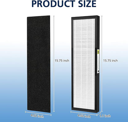 FLT4825 HEPA Filter B Replacement Compatible with G-guardian Air Purifier Models AC4825 AC4300 AC4800 AC4850PT AC4900CA AC4820 AP2200CA with 8 Activated Carbon Pre-Filters