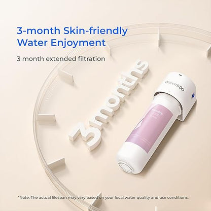 Waterdrop BFU2 Water Filter for Bathroom for Face Care, Reduces Chlorine, Scale in Water, Reduces Skin Redness and Irritation, 4-Stage Filtration, for Cold Water Supply Only