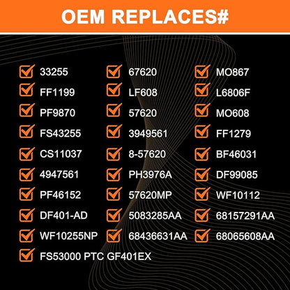 Oil Filter and Fuel Filter Water Separator Set Compatible with Ram 2500 3500 4500 5500 2019 2010 2011 2022 6.7L Diesel Replaces# 68436631AA 68157291AA 5083285AA