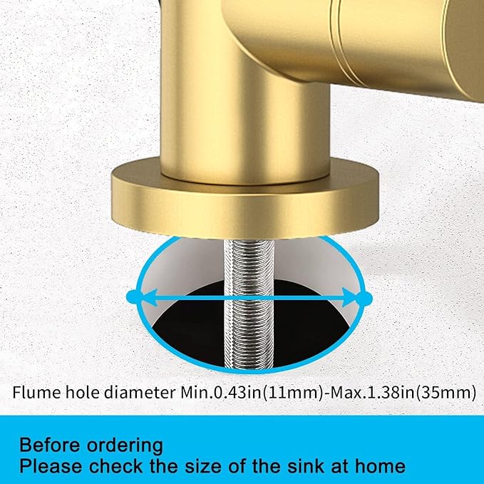 Kitchen Sink Faucet with Pull - Down Sprayer, 2 - Handle 3 - in - 1 Kitchen Sink Filter Faucet, Cold and Hot Mixer Drinking Water Faucet (Filter Faucet, Gold)