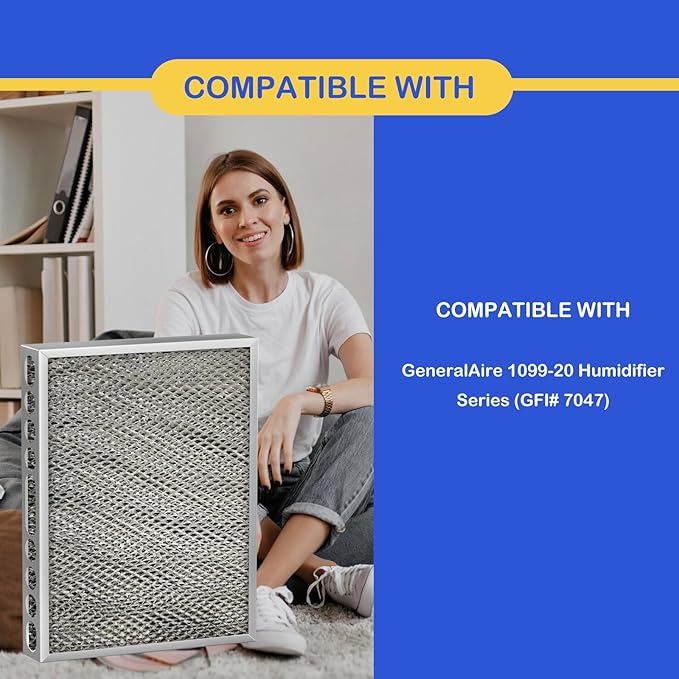 1099-20 Humidifier Vapor Pad Water Filter Compatible with GeneralAire 1099-20 1099 Elite Humidifier Series (GFI# 7047) 2 Pack
