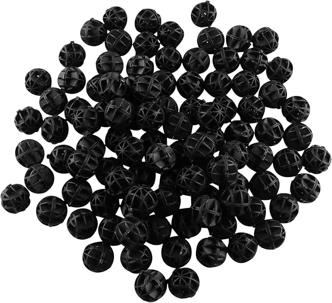 100pcs Bio Balls Filter Media with Sponge Aquarium Filter Media Tank Bio Balls, for Fish Tank, Aquarium, Pond Filter Media