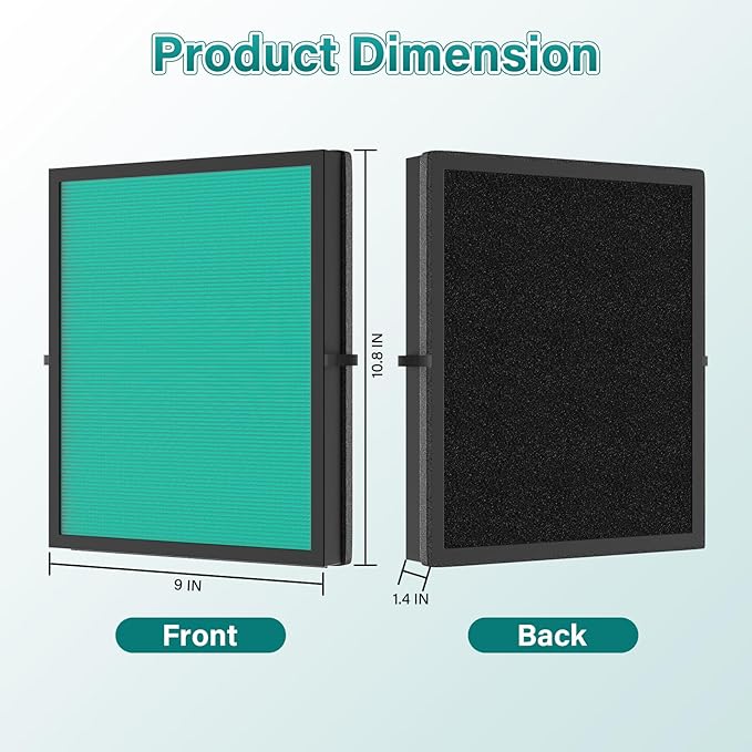 2 Pack MK04 Air Filter Replacement for AROEVE MK04 MG04JH Air Puri-Fier Model DH-JH04. 4-in-1 True HEPA Filter Replacement for MK04 MG04JH Air Puri-Fier - Pet Dander Version.