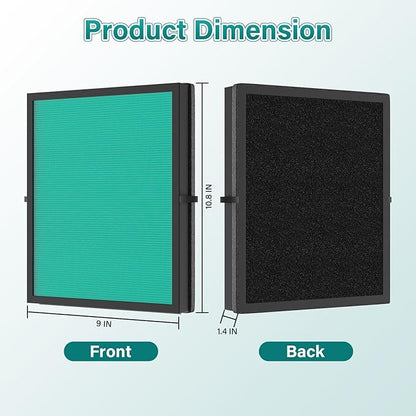 2 Pack MK04 Air Filter Replacement for AROEVE MK04 MG04JH Air Puri-Fier Model DH-JH04. 4-in-1 True HEPA Filter Replacement for MK04 MG04JH Air Puri-Fier - Pet Dander Version.