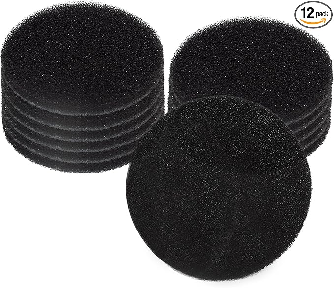 PUREBURG Replacement Filter Compatible with Double K ChallengAir 560 Dryer Instrument Side,12-Pack Cabon Sponge Filter For Air Clean Dust