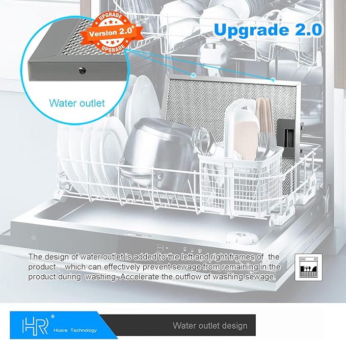 Updated W10169961A Range Hood Filter, Stove Vent Filter, Fits Whirlpool, Ikea, Kitchen Aid, Jenn Air, Aluminum Mesh Range Hood Grease Filters 10.5x12Inch, Hood Filters for Kitchen 2PCS