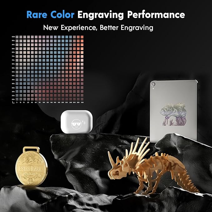 Longer RAY5 20W Laser Engraver with Air Pump and Y-Axis Extension Kit, Expand Working Area to 33.46" x 15.75", 3.5” Color Touch Screen, App Offline Control, DIY Engraver Tool for Metal/Glass/Wood