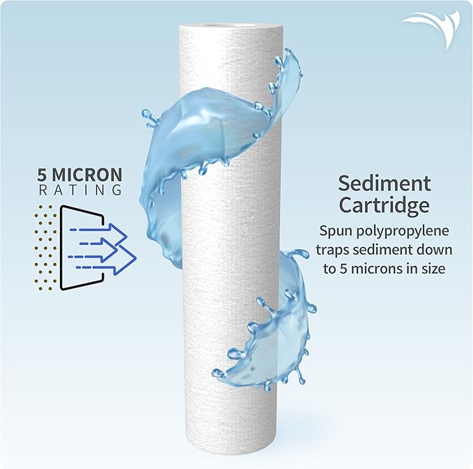 AquaticLife 10-Inch Sediment Water Filter Replacement Cartridges Kit (Carbon Plus Chloramine)