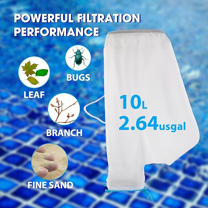 Premium Mesh Bag Replacement for PoolCent Handheld Cleaner——Leaf Eater/Leaf Eater Plus (50 Microns)