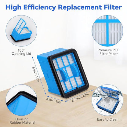 3882 Roller Brush Filter Replacement Part Compatible with Bissell CrossWave OmniForce 3882/3883 /3967F/3970F,3 Brush Rollers,3 Heap Filter,1 Cleaning Brush Accessories Kit