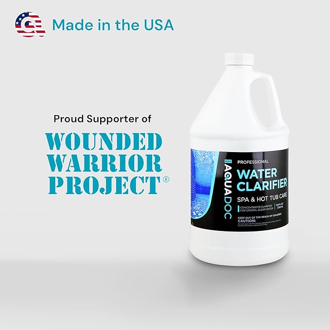 MAV AquaDoc Spa Clarifier & Hot Tub Clarifier for Fast Acting Cloudy Water Treatment - The Spa Clarifier Hot Tub Owners Love - 128 oz