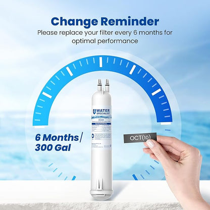 Waterspecialist WS608 Water Filter, Replacement for 4396841, Everydrop® Filter 3, EDR3RXD1, 4396710, Kenmore® 46-9083, 46-9030, Refrigerator Water Filter, 1 Filter