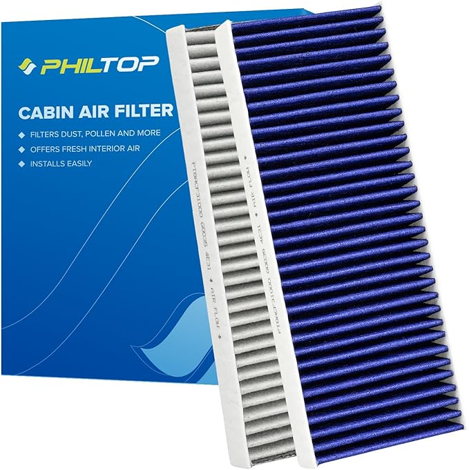 PHILTOP Premium Cabin Air Filter w/Dual Activated Carbon, Compatible with CF10553 Nissan Frontier 2005-2021, Pathfinder 2005-2012, Xterra 2005-2015, NV2500 2012-2015, NV1500 2012-2015