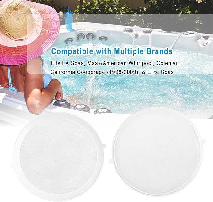Spa First Filter Replacement 6-Pack,Compatible with MAAX,Whirlpool,Coleman-Easy Install,Essential Oil & Debris Reduction,Low Maintenance Hot Tub Accessories