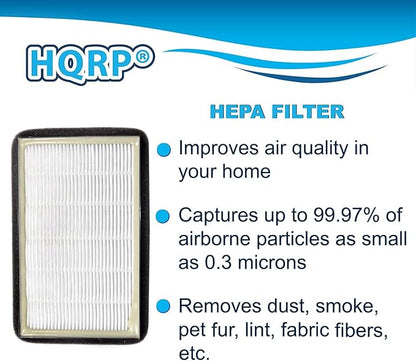HQRP 4-pack HEPA Filter A compatible with GermGuardian FLT4010 Replacement fits AC4010 / AC4020 series Table Top models