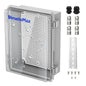 Outdoor Electrical Junction Box | IP67 Waterproof | Resistant ABS Material with Clear UV Coating Cover | Weatherproof Box for Outdoor, Garden, Deck, Patio