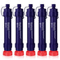 Membrane Solutions Water Filter Straw S2, NSF/ANSI 42&372&401 Certified, 4-Stage 0.1 μm Portable Water Purifier with Replaceable Filter, 5,000L Capacity for Camping, Hiking, Survival and Emergency- 5P