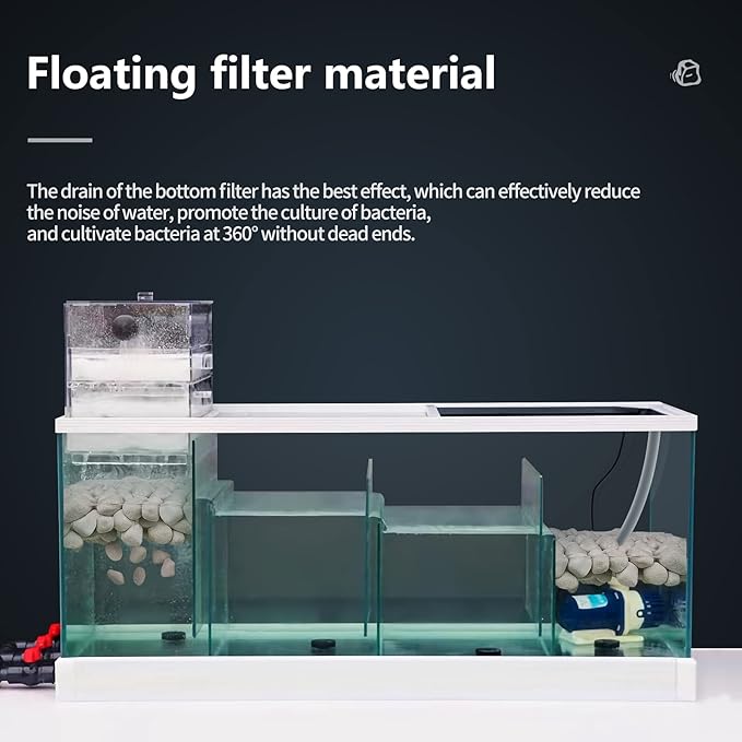 UPETTOOLS Aquarium Biological Filter Media, 1.2 Inch Floating Ceramic Bio Media with Porous Massive Surface Area for Freshwater and Saltwater Fish Tank
