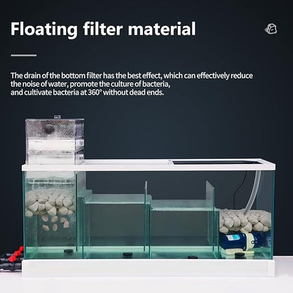 UPETTOOLS Aquarium Biological Filter Media, 1.2 Inch Floating Ceramic Bio Media with Porous Massive Surface Area for Freshwater and Saltwater Fish Tank