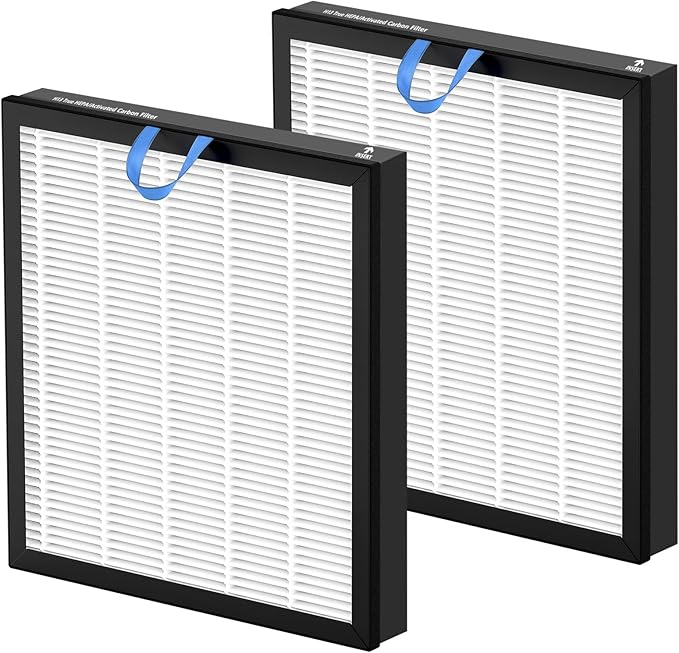 2 Pack Vital 100S Replacement Filter Compatible with LEVOIT Vital 100S and 100S-P Air Purifier, 3-in-1 with High-Efficiency Activated Carbon Vital 100S Filter for Home,Vital 100S-RF,LRF-V102-WUS,White