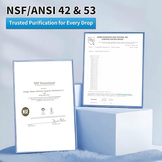 Under Sink Water Filter System, Reduce Heavy Metals/Chlorine/PFAS/PFOA/PFOS/Odor/Sediment, NSF/ANSI 42&53 Improve Taste, EZ Change Life Indication Mineral pH+ Under Sink Water Filter (Jumbo)
