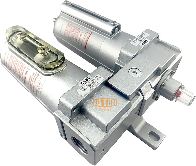 3/4" NPT HEAVY DUTY Industrial Grade 2 Stages Coalescing Filter Desiccant Dryer System For Compressed Air Lines, Metal Bowls, Great For Paint Spray And Plasma Cutter