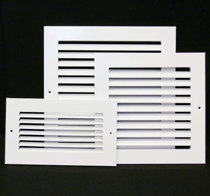 HVAC Premium 10" X 10" Aluminum Return Filter Grille for 1" Filter - Easy Airflow - Linear Bar Grilles [Outer Dimensions: 12.5"w X 12.5h"]