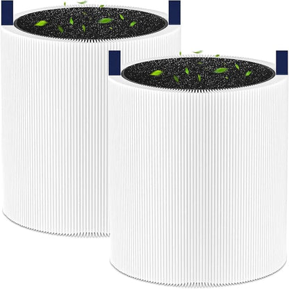 𝟓𝟏𝟏 replacement filter Compatible for Blueair Blue Pure 𝟓𝟏𝟏 Smart Machine, Efficient Particle Dust Pet Dander Filter& Pet Odor Smoke Activated Carbon Filter, 2 Pack(Not Fit for 𝟓𝟏𝟏 𝐀𝐮𝐭𝐨)