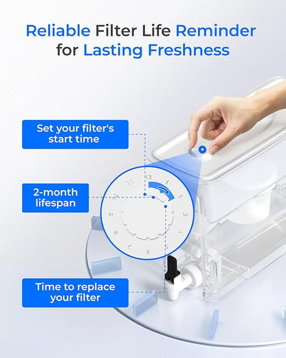 Waterdrop Large 35-Cup Water Filter Dispenser