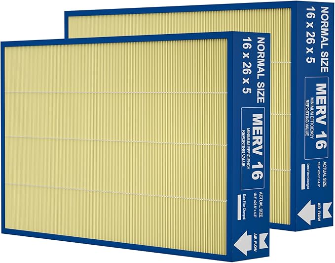 16x26x5 MERV16 Pet Replacement Filter Compatible with Y6605 PureAir PCO3-16-16 Air Purifier（actual size:16.3"" x 25.5"" x 4.3""）
