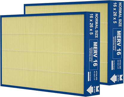 16x26x5 MERV16 Pet Replacement Filter Compatible with Y6605 PureAir PCO3-16-16 Air Purifier（actual size:16.3"" x 25.5"" x 4.3""）