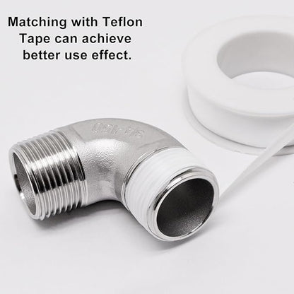 3/4" x 3/4" NPT 90 Degree Elbow 304 Stainless Steel Pipe Fittings Male Threaded Coupler, 2 Pack