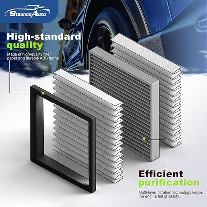 Engine & Cabin Air Filter for Honda Civic L4 1.5L (2016-2021), CR-V L4 1.5L (2017-2022) Air filter for Car Replacement CF11182 CA12050 Automotive Accessories-2 Pack