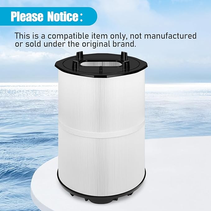 27002-0150S Pool Filter Replacement, Compatible with Sta-Rite System 2 Model PLM150 Modular Media Pool and Spa D.E. Cartridge Filter, with 24800-0121 Air Bleed Assembly, 150 sq. ft, Polyester