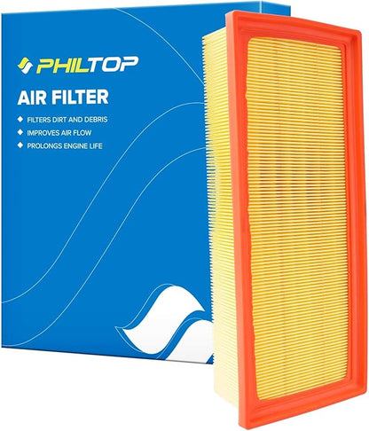 PHILTOP Engine Air Filter, CA10522 Compatible with Audi Q5 2011-2017, A4 Quattro 2009-2016, A5 Quattro 2010-2011 2013-2017, A4 2009-2016, allroad 2013-2016, A5 2010-2014